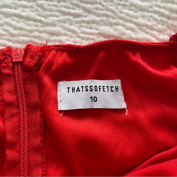 ThatsSoFetch Lorde Midi Dress Red Size US 6 / AUS 10 - Picture 7 of 7
